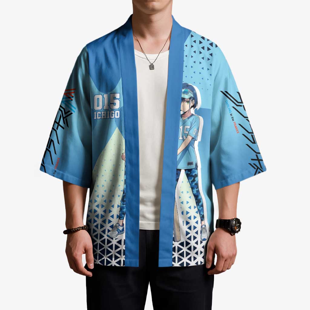 Ichigo Kimono Cool Blue Baseball Anime Style