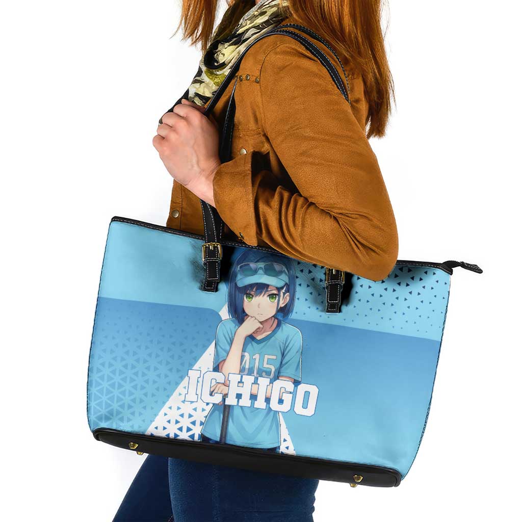 Ichigo Leather Tote Bag Cool Blue Baseball Anime Style