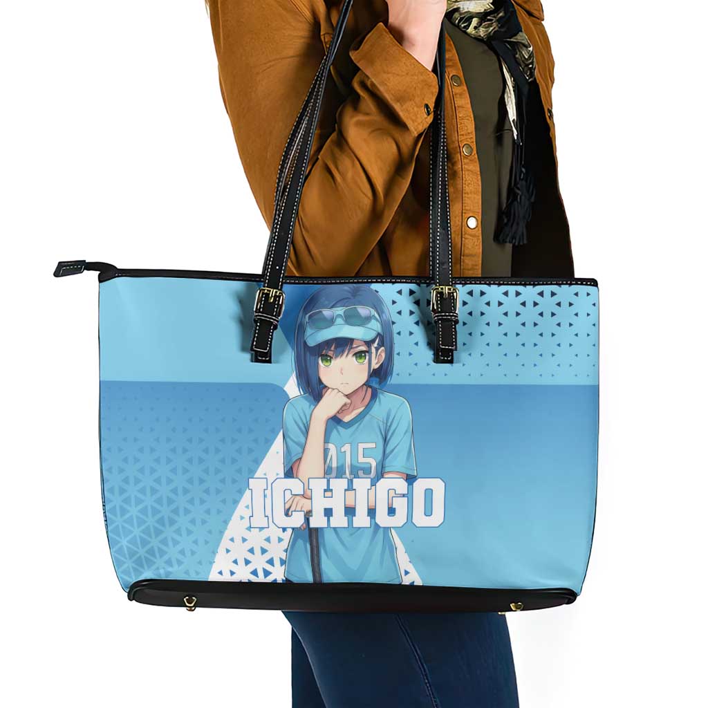 Ichigo Leather Tote Bag Cool Blue Baseball Anime Style