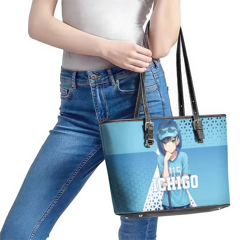 Ichigo Leather Tote Bag Cool Blue Baseball Anime Style