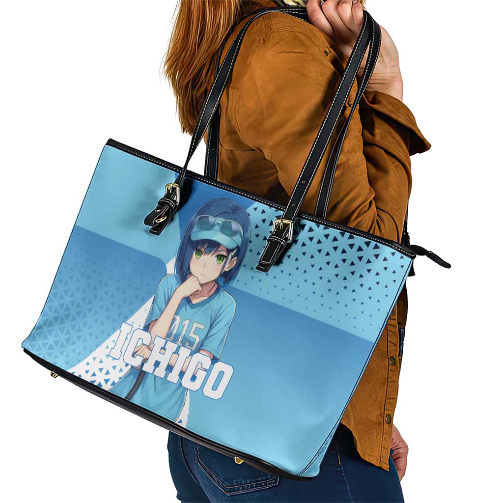 Ichigo Leather Tote Bag Cool Blue Baseball Anime Style