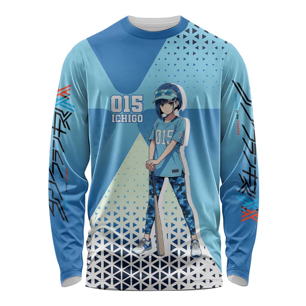 Ichigo Long Sleeve Shirt Cool Blue Baseball Anime Style