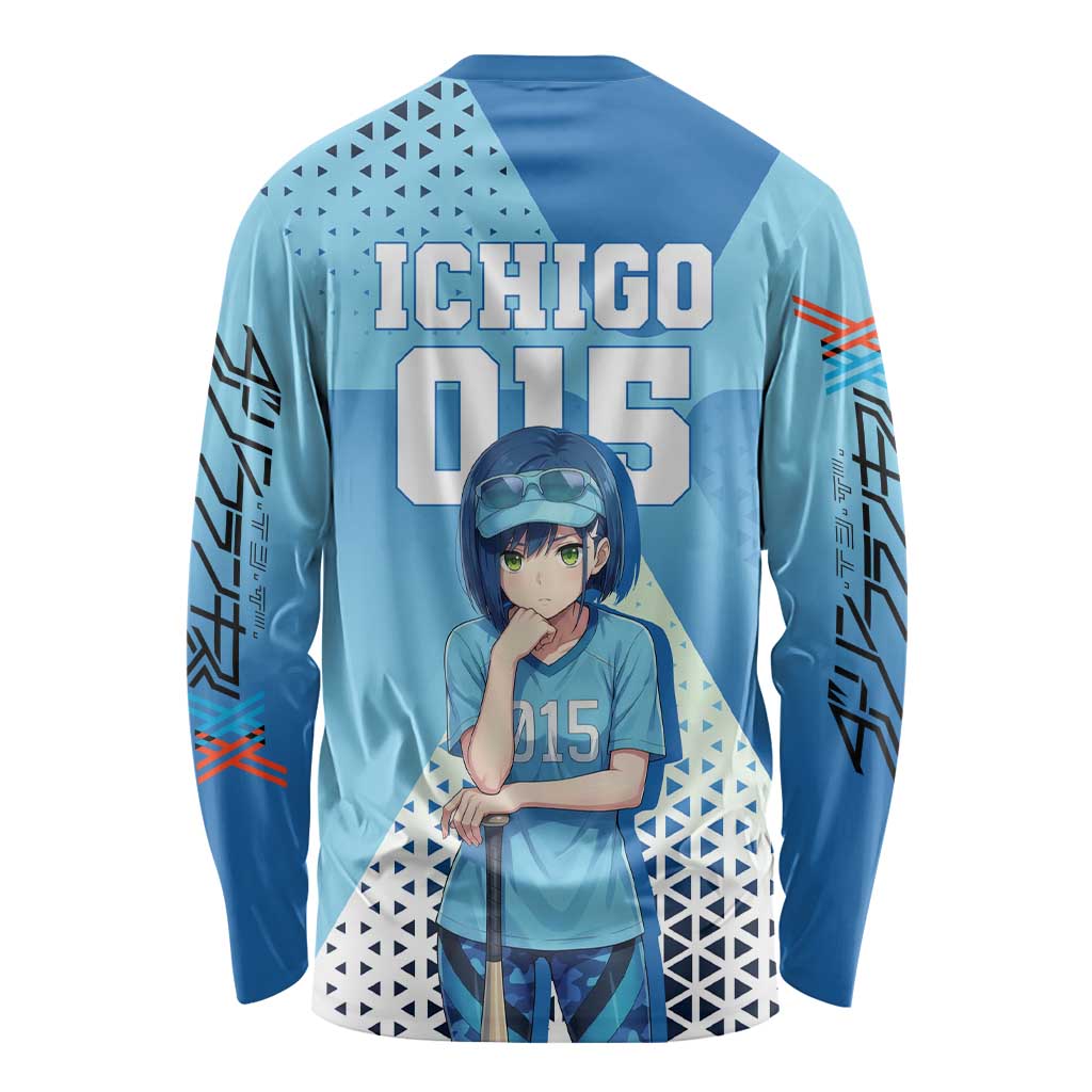 Ichigo Long Sleeve Shirt Cool Blue Baseball Anime Style