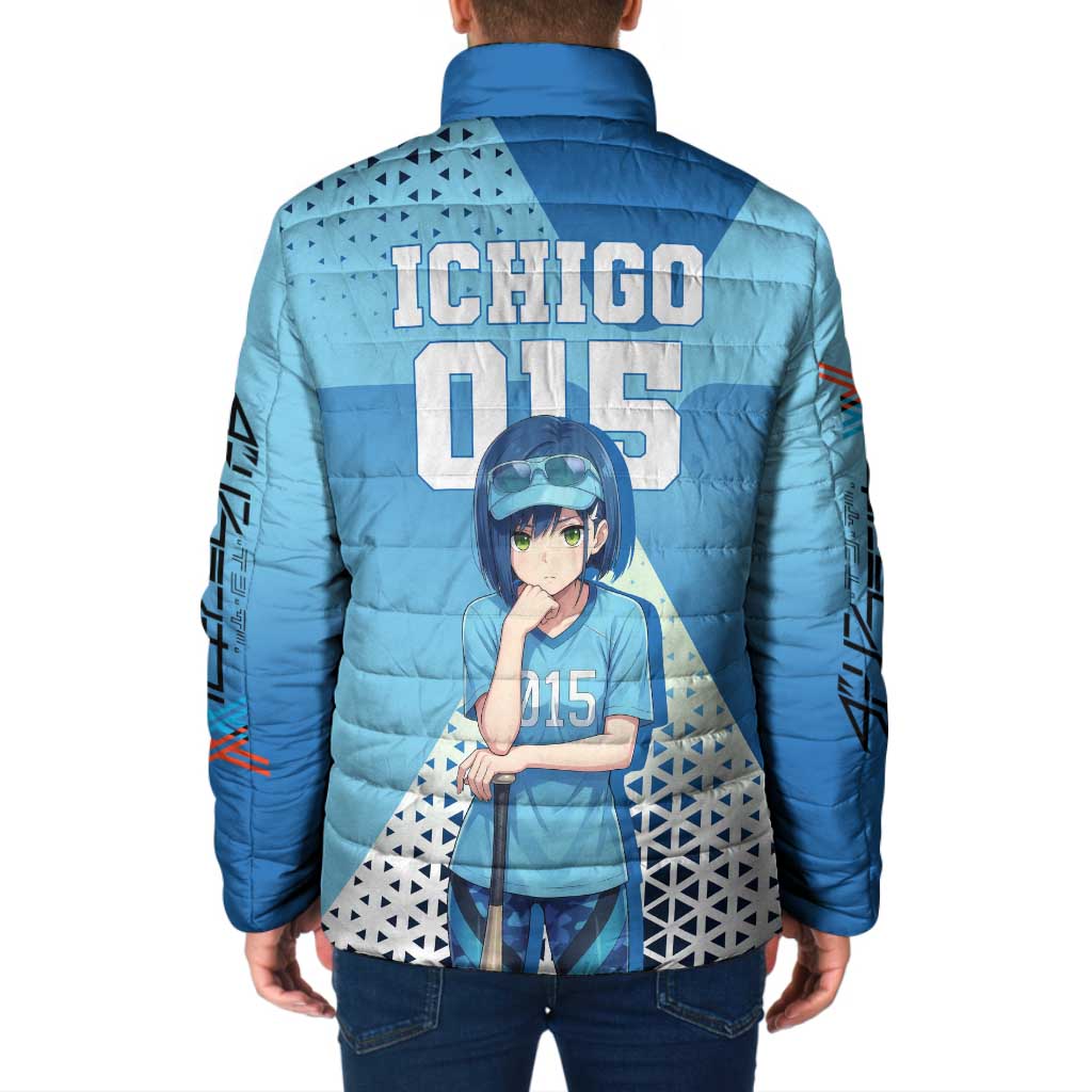 Ichigo Padded Jacket Cool Blue Baseball Anime Style