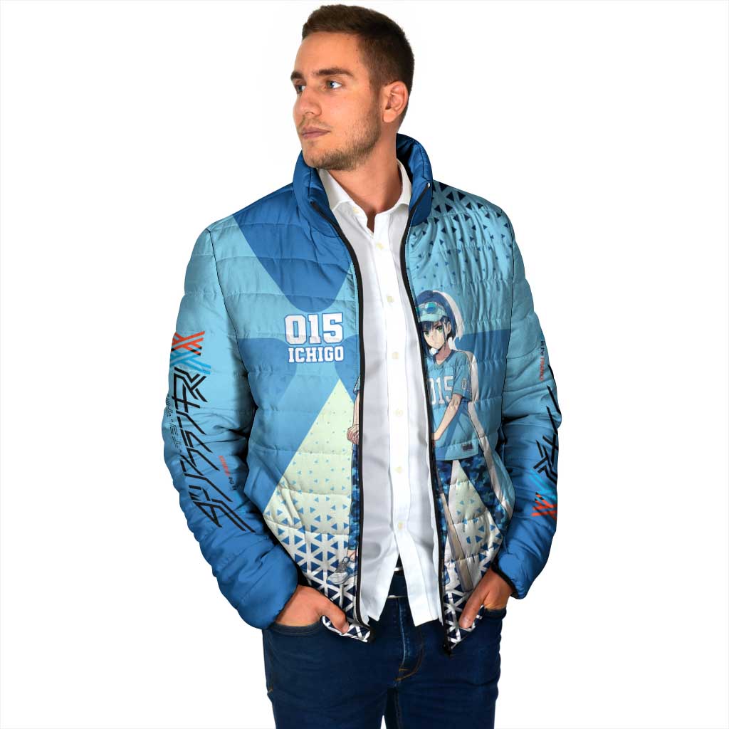 Ichigo Padded Jacket Cool Blue Baseball Anime Style