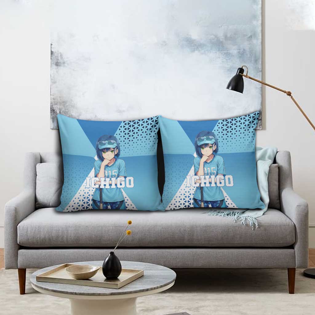 Ichigo Pillow Cover Cool Blue Baseball Anime Style