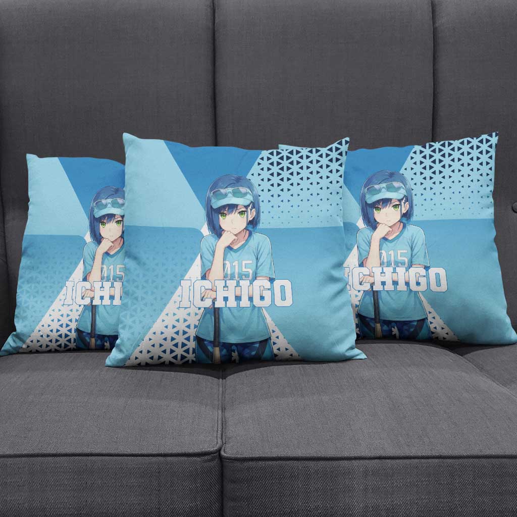 Ichigo Pillow Cover Cool Blue Baseball Anime Style