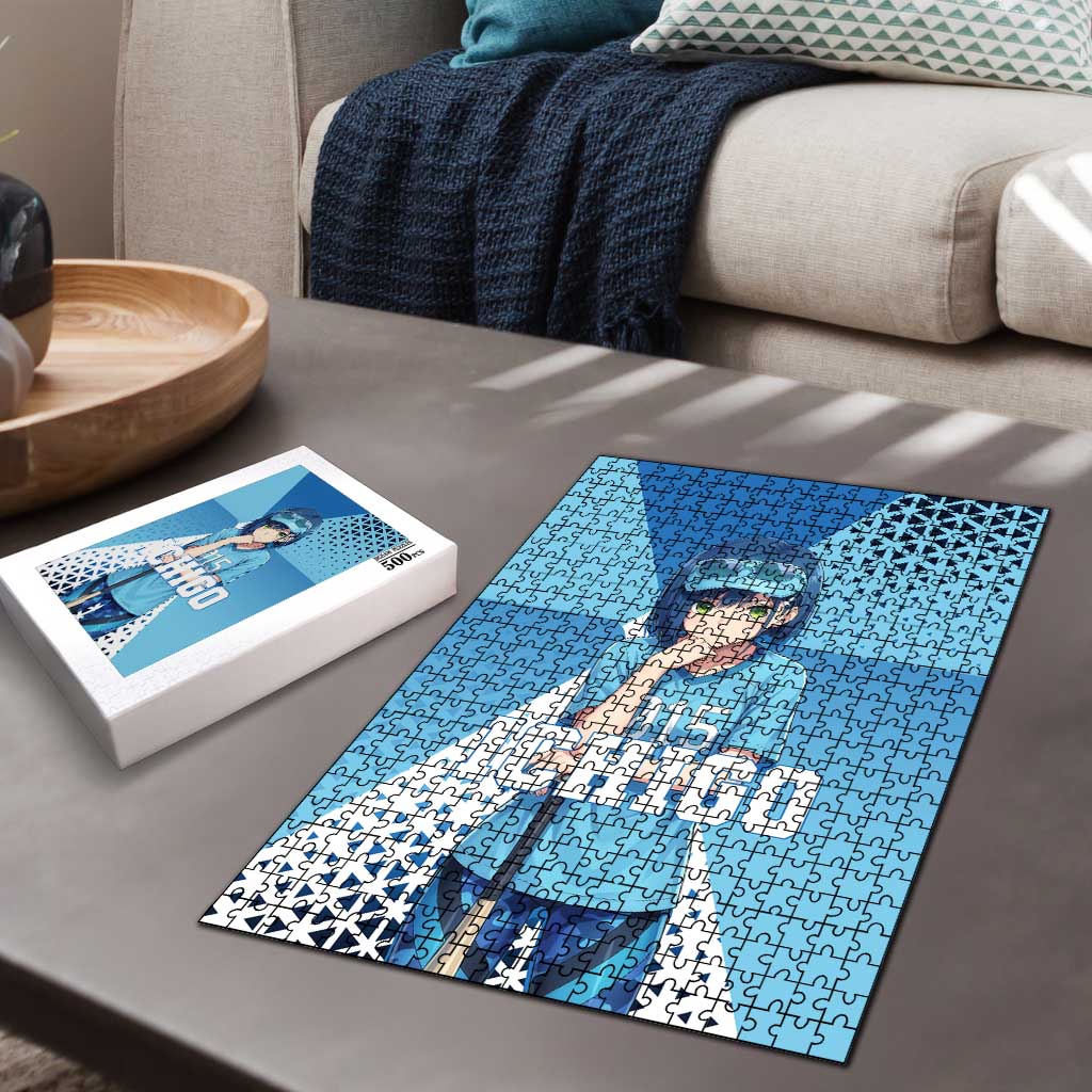 Ichigo Puzzle Cool Blue Baseball Anime Style