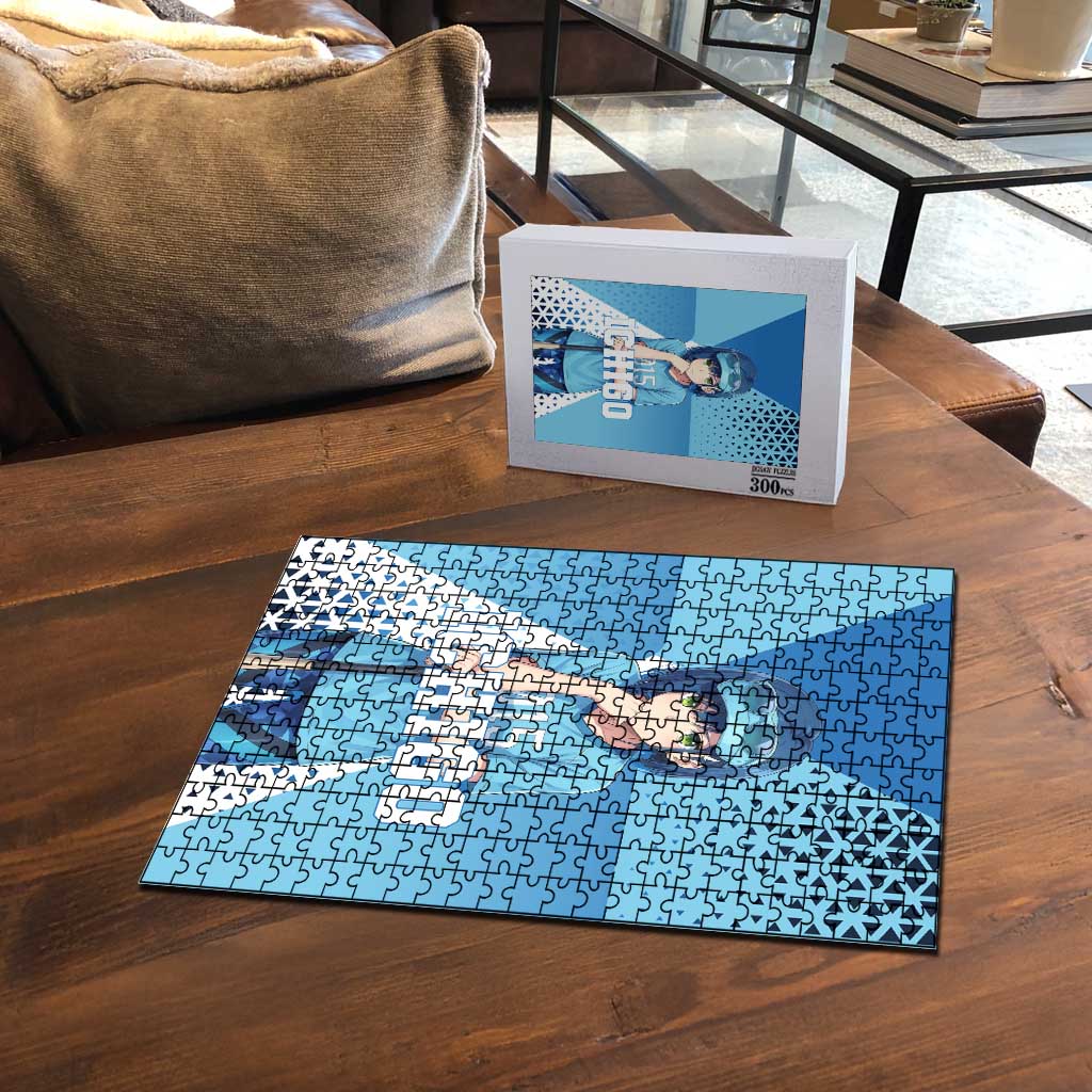 Ichigo Puzzle Cool Blue Baseball Anime Style