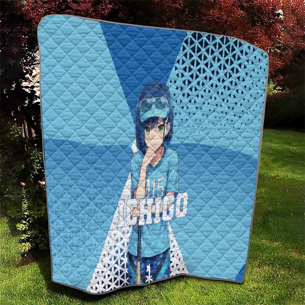 Ichigo Quilt Cool Blue Baseball Anime Style