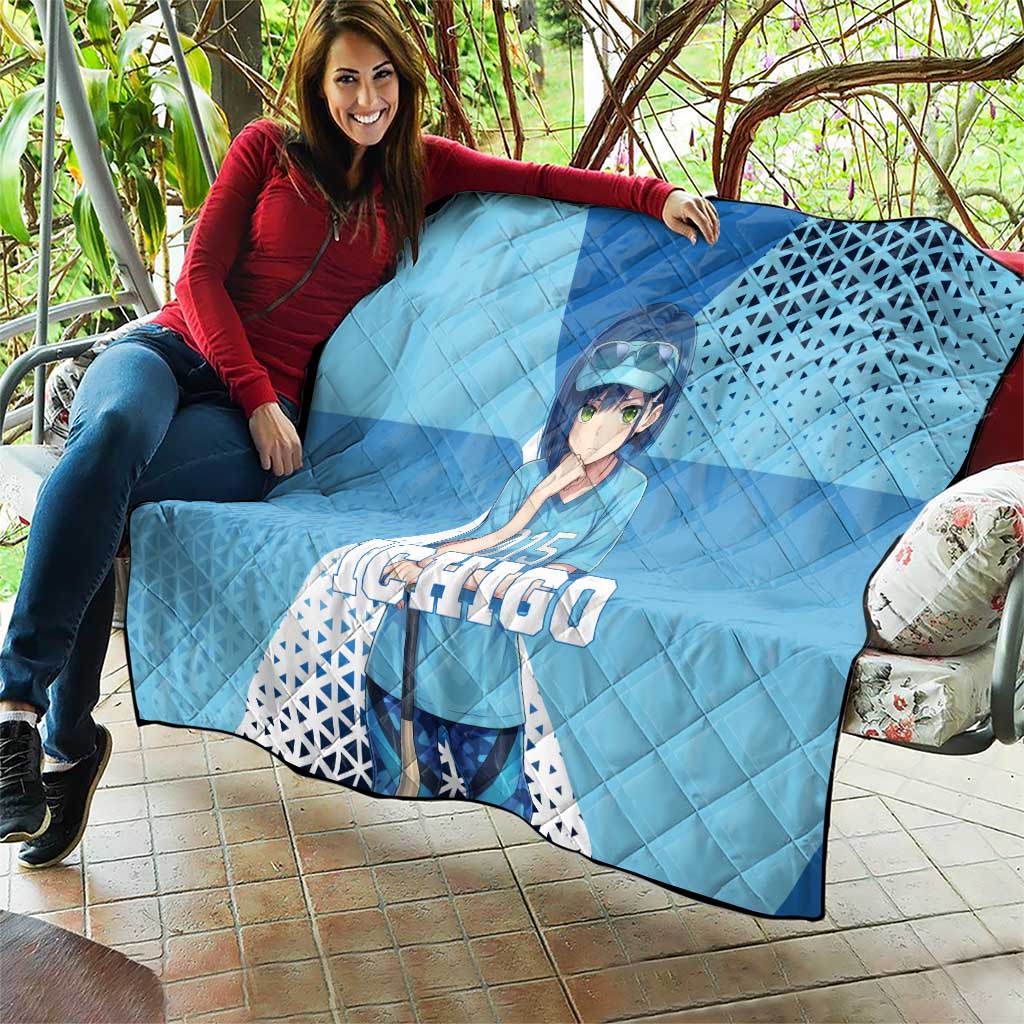 Ichigo Quilt Cool Blue Baseball Anime Style