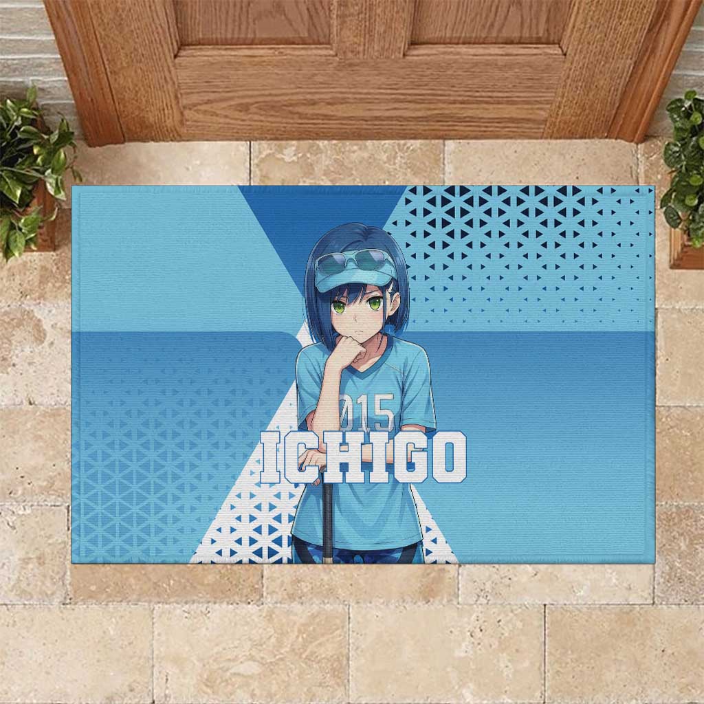 Ichigo Rubber Doormat Cool Blue Baseball Anime Style