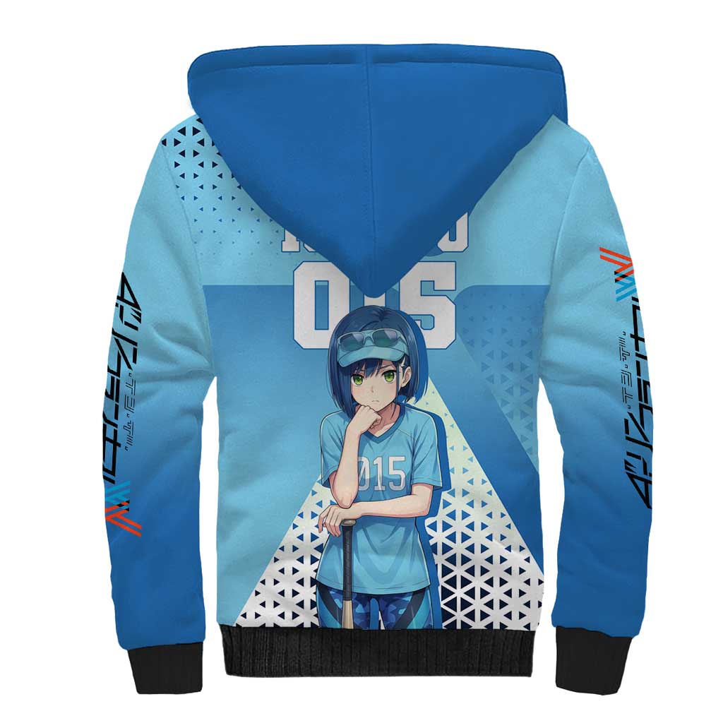 Ichigo Sherpa Hoodie Cool Blue Baseball Anime Style