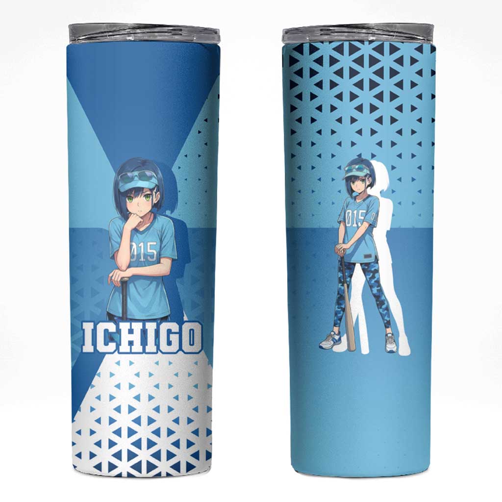 Ichigo Skinny Tumbler Cool Blue Baseball Anime Style