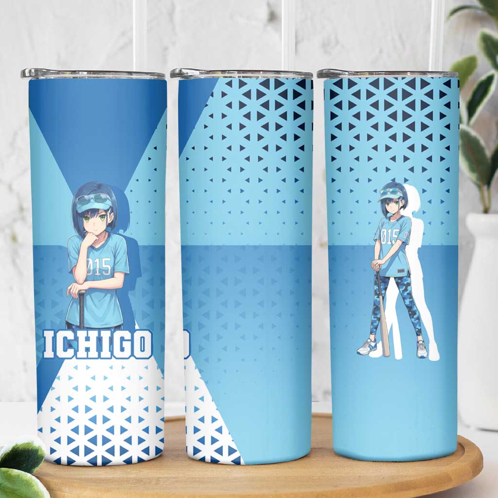 Ichigo Skinny Tumbler Cool Blue Baseball Anime Style