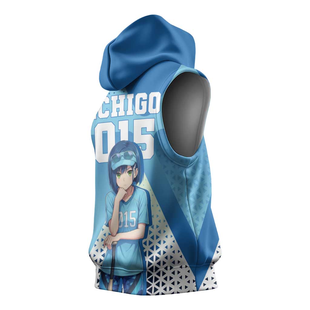 Ichigo Sleeveless Hoodie Cool Blue Baseball Anime Style
