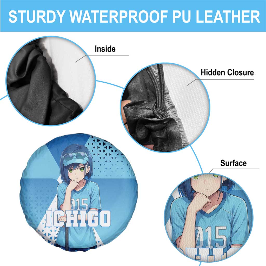 Ichigo Spare Tire Cover Cool Blue Baseball Anime Style