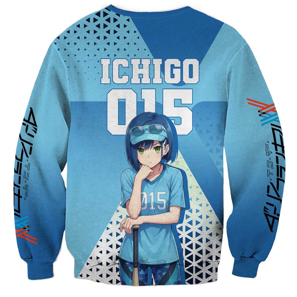 Ichigo Sweatshirt Cool Blue Baseball Anime Style