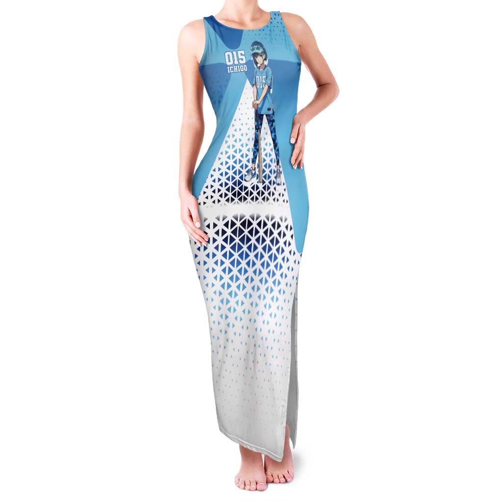 Ichigo Tank Maxi Dress Cool Blue Baseball Anime Style
