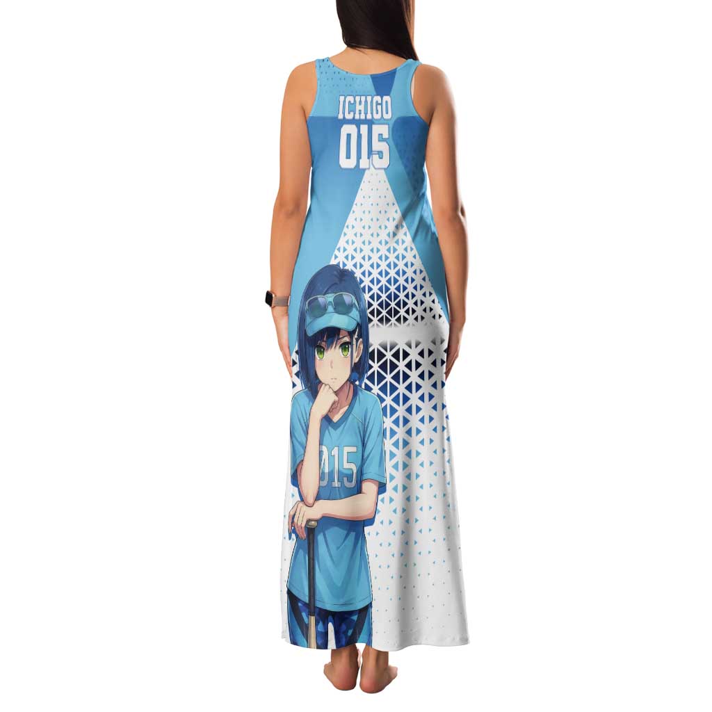 Ichigo Tank Maxi Dress Cool Blue Baseball Anime Style