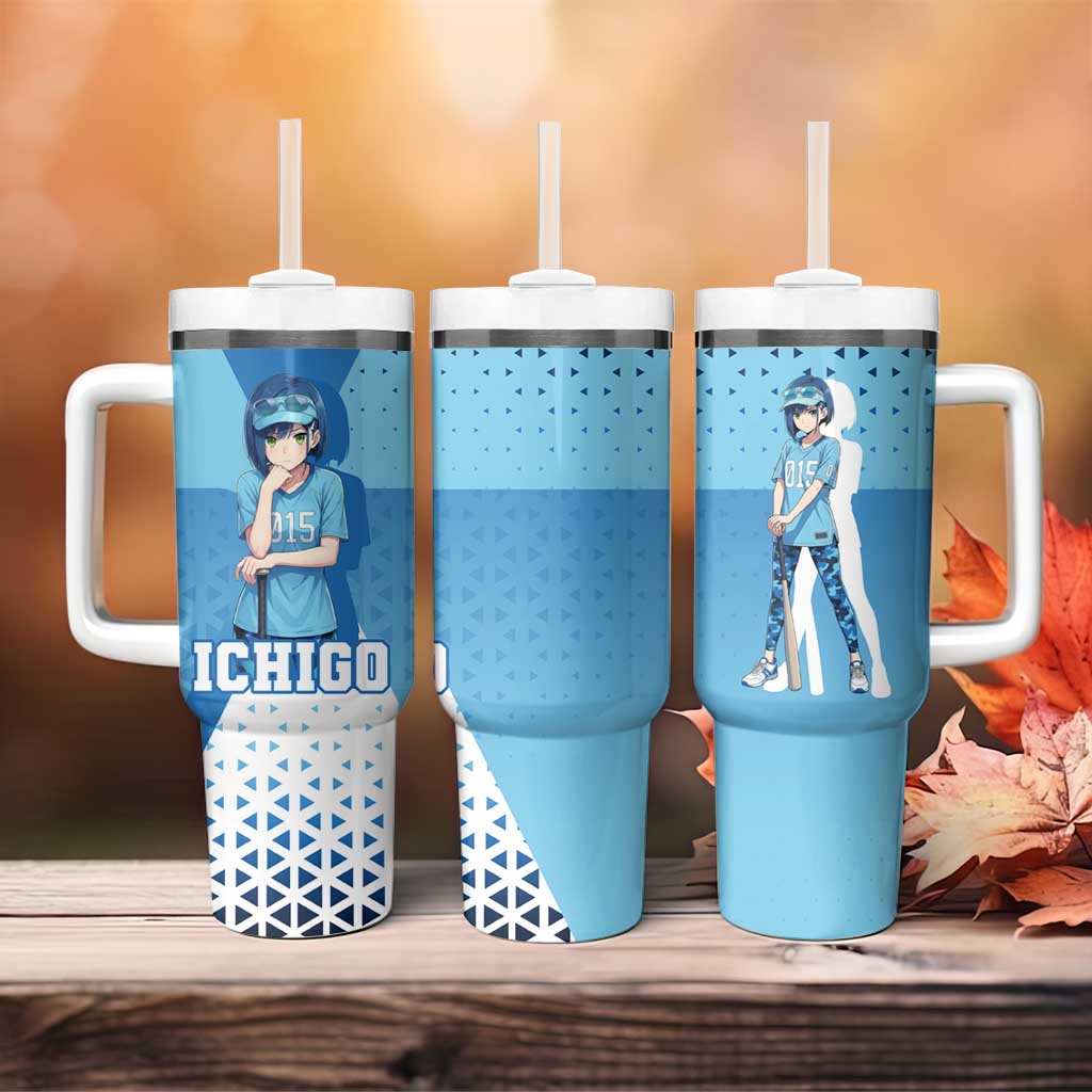 Ichigo Tumbler With Handle Cool Blue Baseball Anime Style