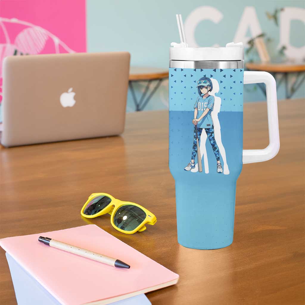 Ichigo Tumbler With Handle Cool Blue Baseball Anime Style