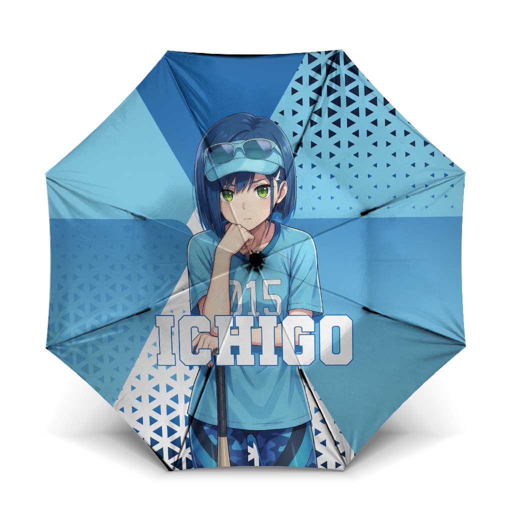Ichigo Umbrella Cool Blue Baseball Anime Style