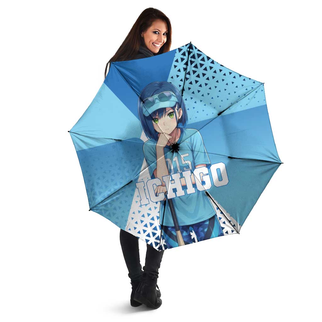 Ichigo Umbrella Cool Blue Baseball Anime Style