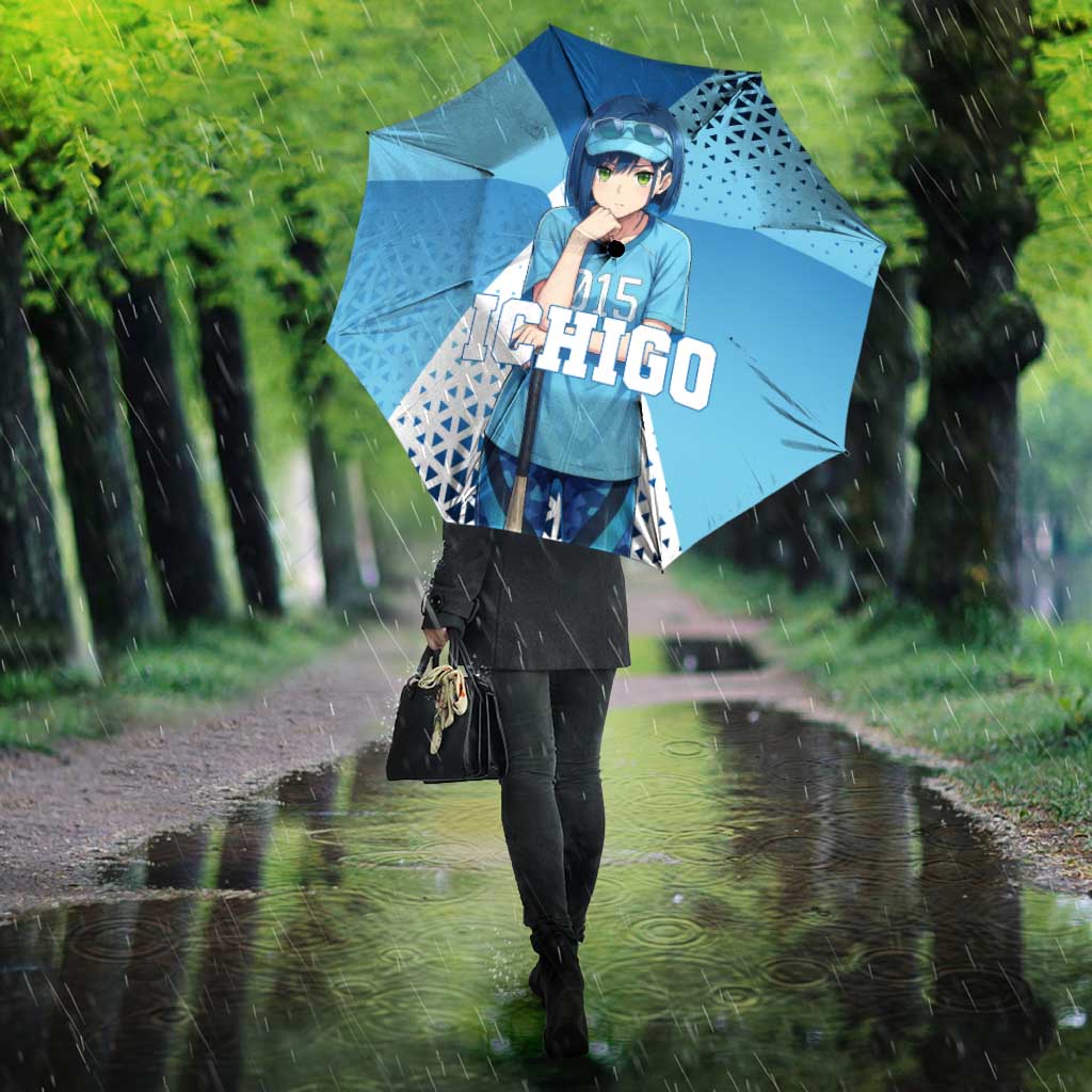 Ichigo Umbrella Cool Blue Baseball Anime Style