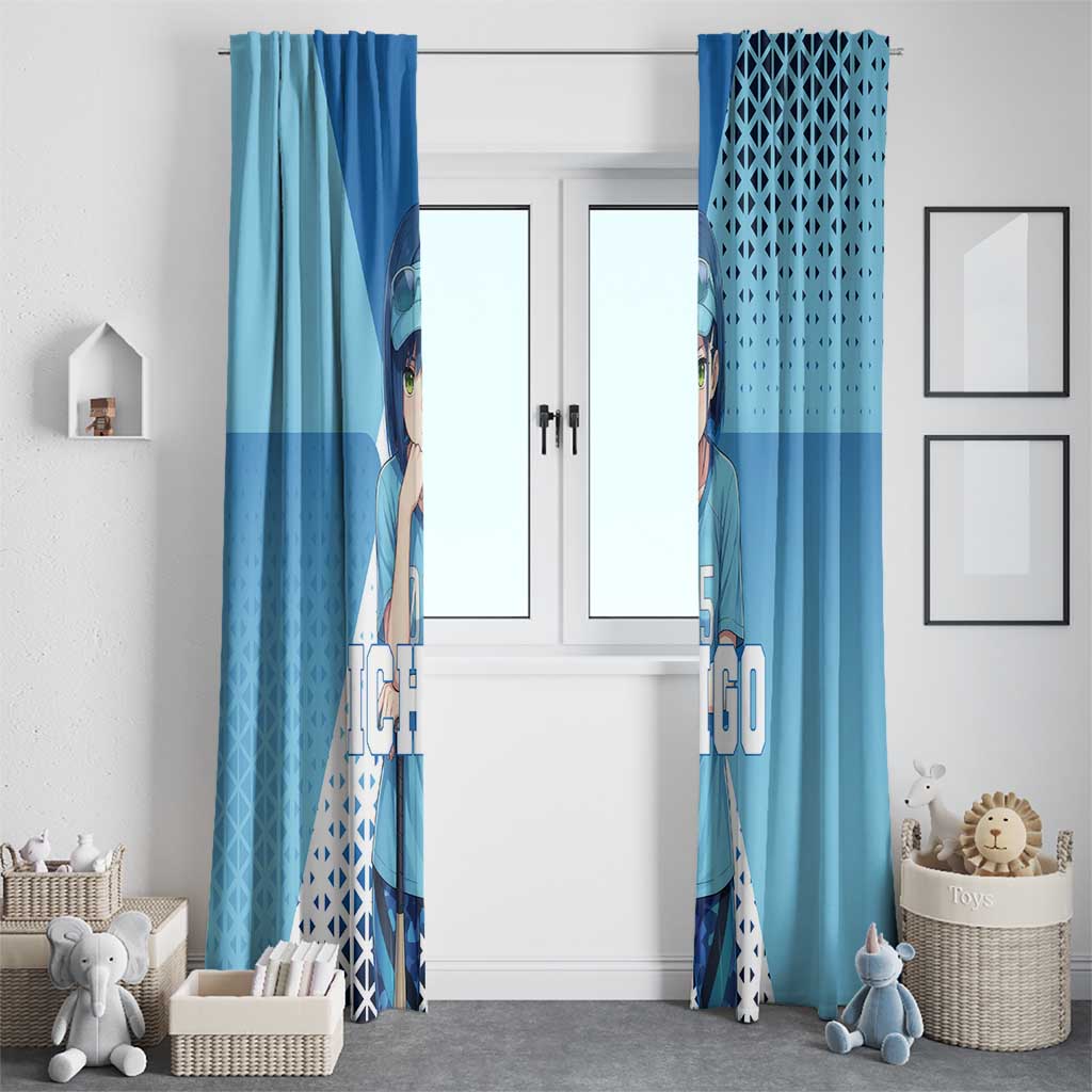 Ichigo Window Curtain Cool Blue Baseball Anime Style