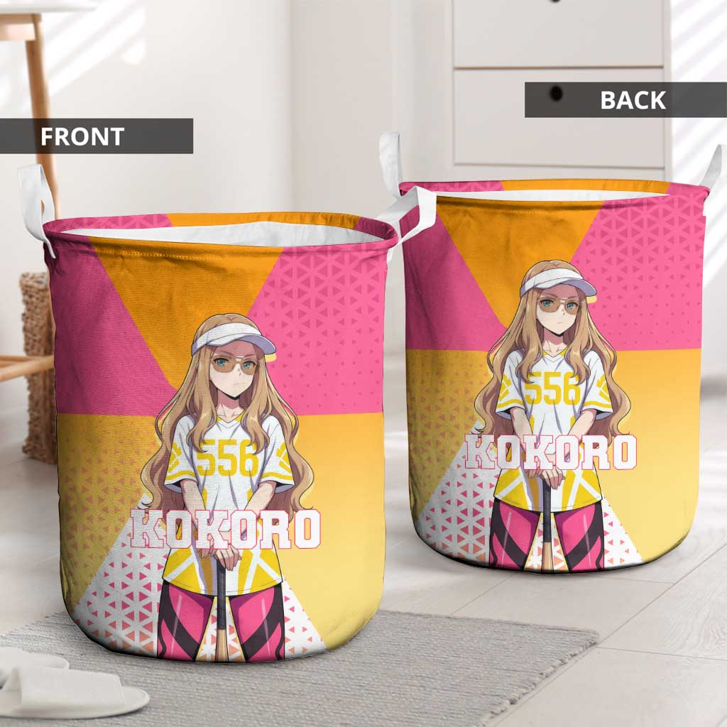 Kokoro Laundry Basket Sunset Gradient Baseball Anime Style