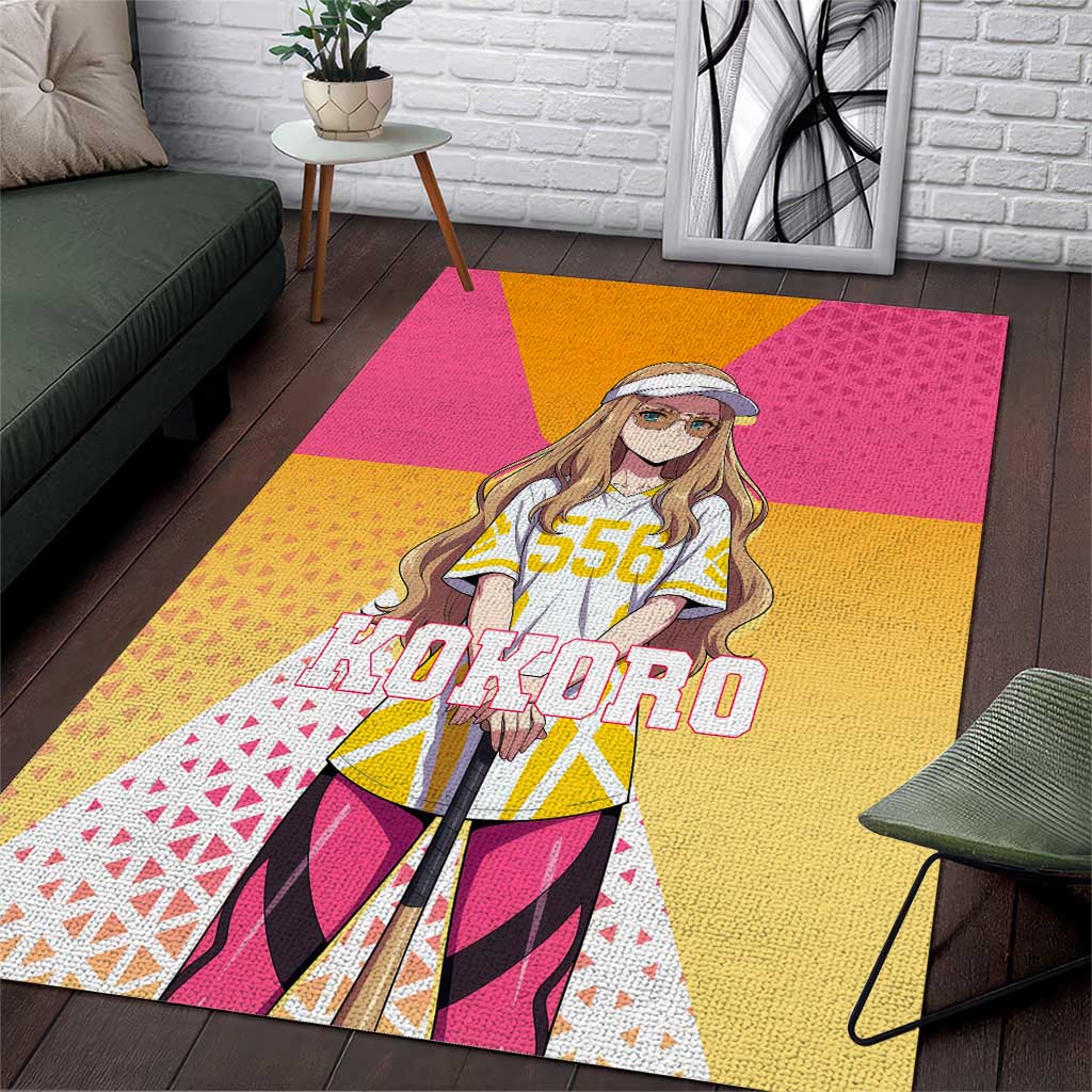 Kokoro Area Rug Sunset Gradient Baseball Anime Style