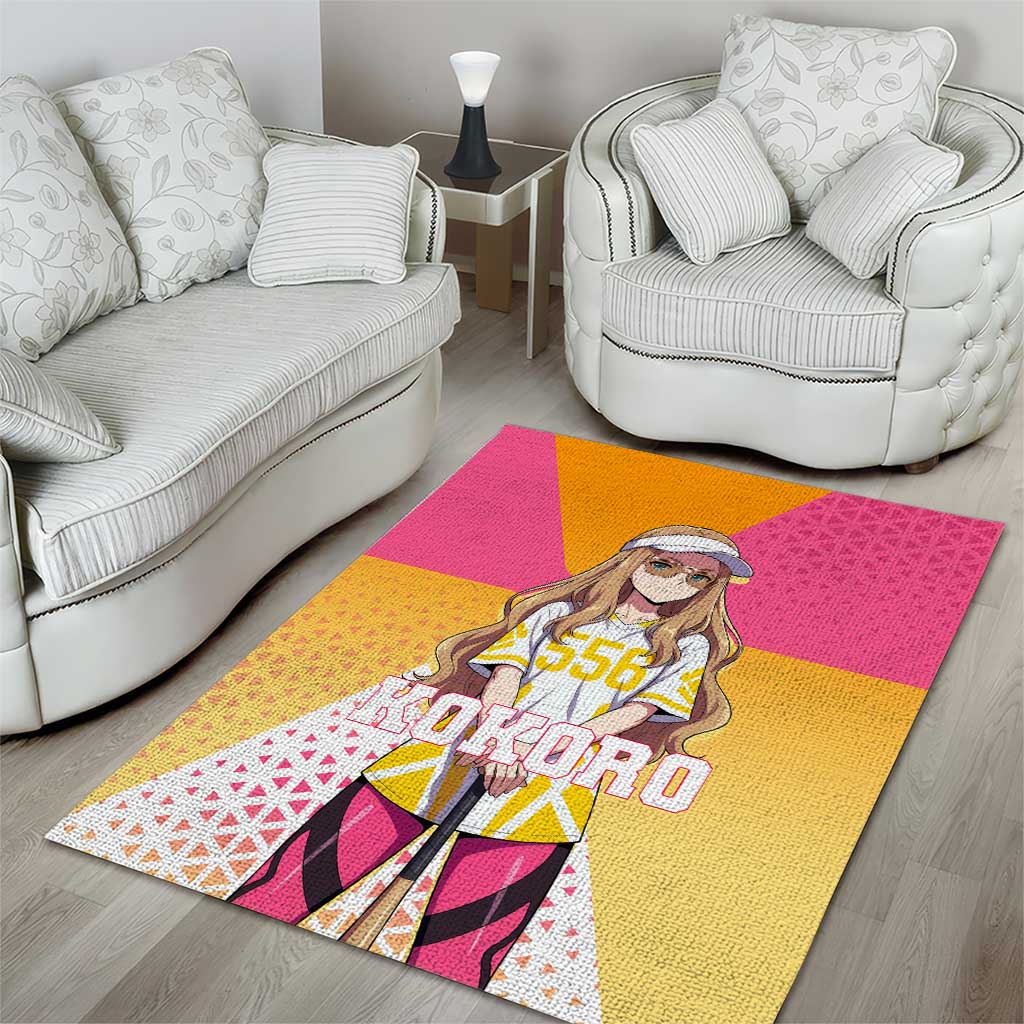 Kokoro Area Rug Sunset Gradient Baseball Anime Style