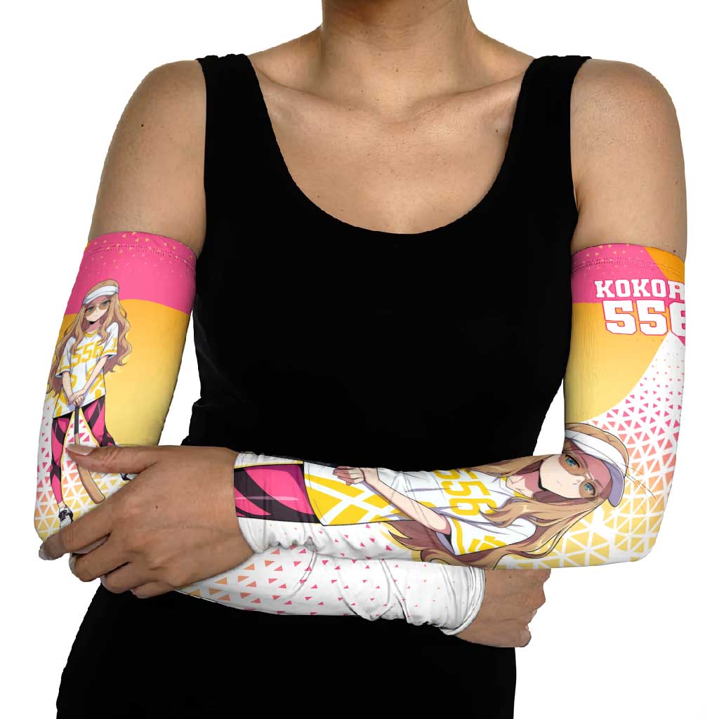Kokoro Arm Sleeves Sunset Gradient Baseball Anime Style