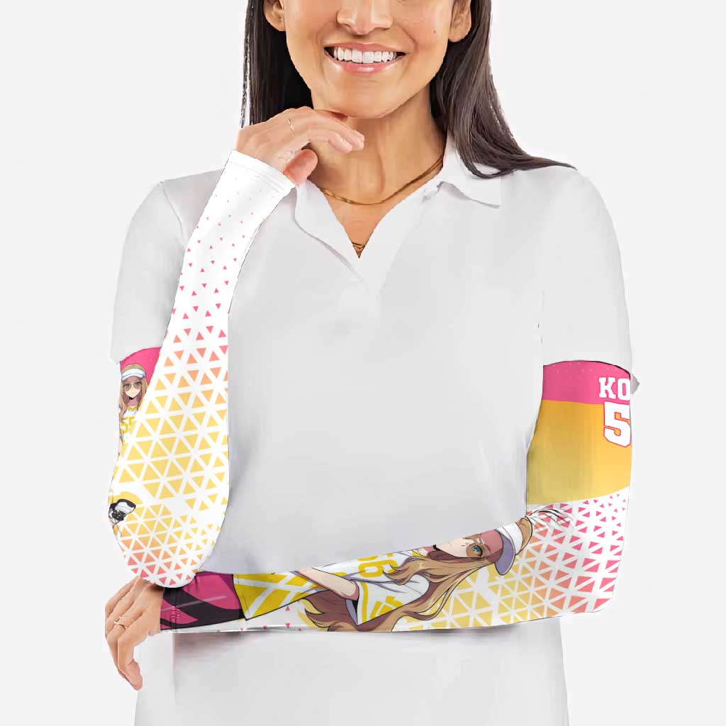 Kokoro Arm Sleeves Sunset Gradient Baseball Anime Style