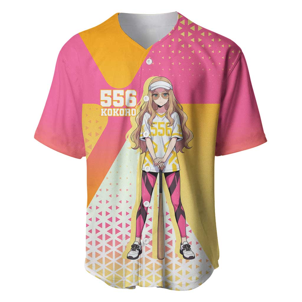 Kokoro Baseball Jersey Sunset Gradient Baseball Anime Style