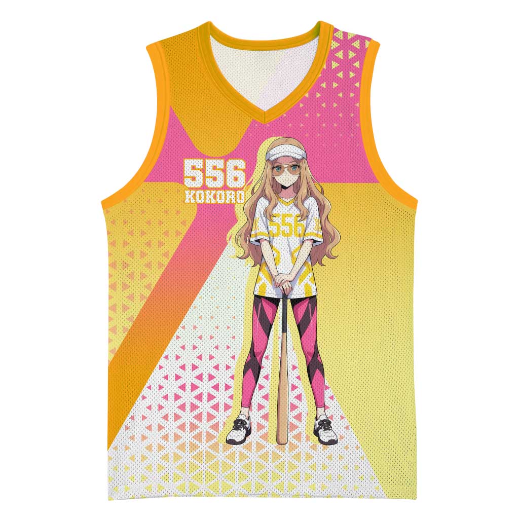 Kokoro Basketball Jersey Sunset Gradient Baseball Anime Style