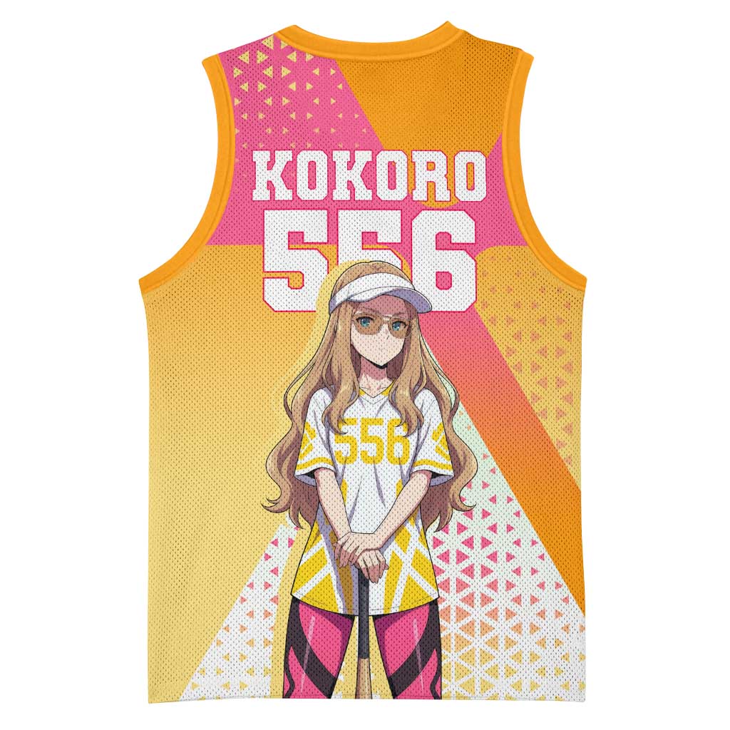 Kokoro Basketball Jersey Sunset Gradient Baseball Anime Style