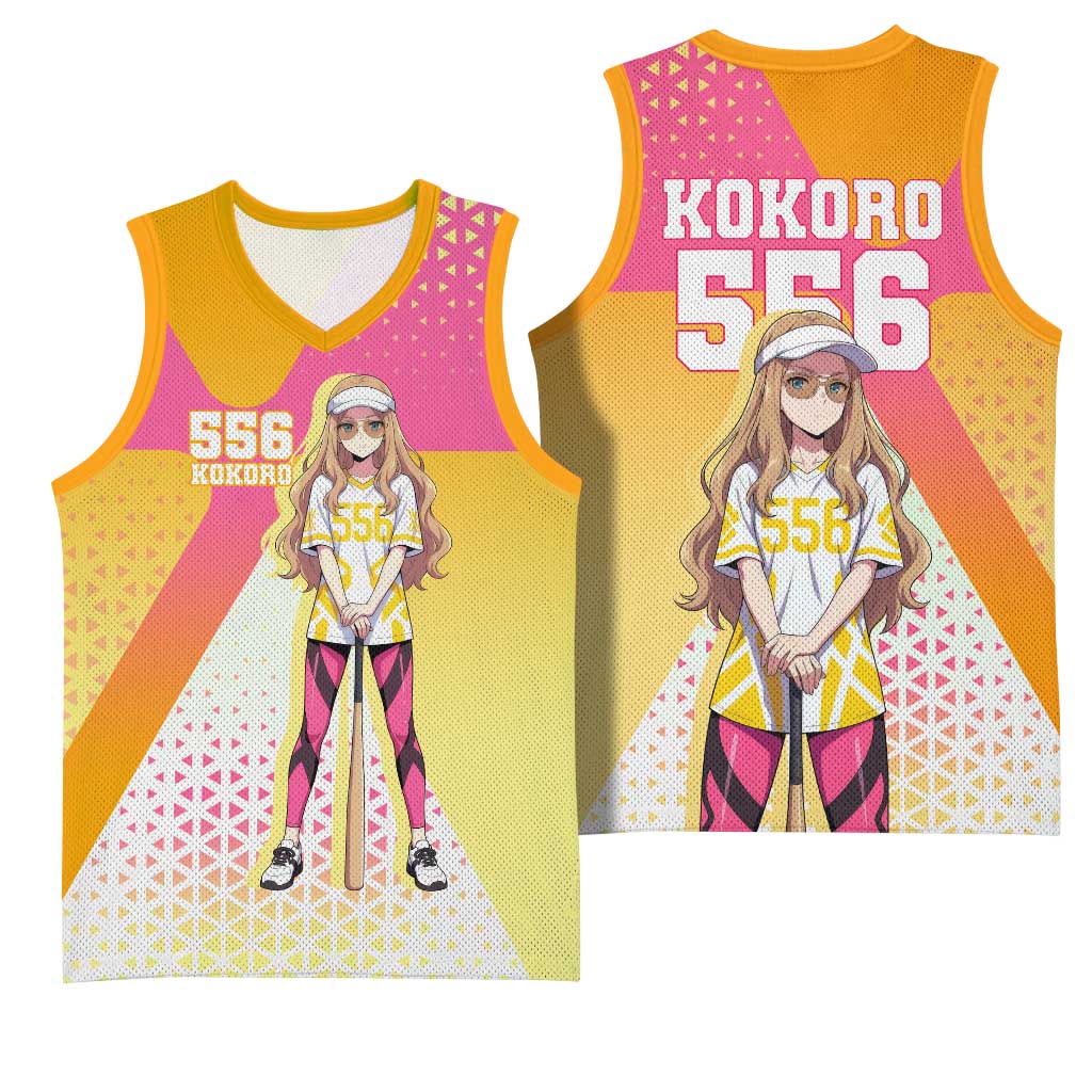 Kokoro Basketball Jersey Sunset Gradient Baseball Anime Style