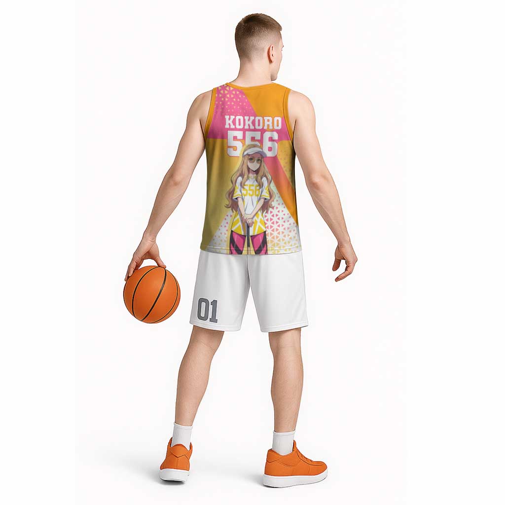 Kokoro Basketball Jersey Sunset Gradient Baseball Anime Style