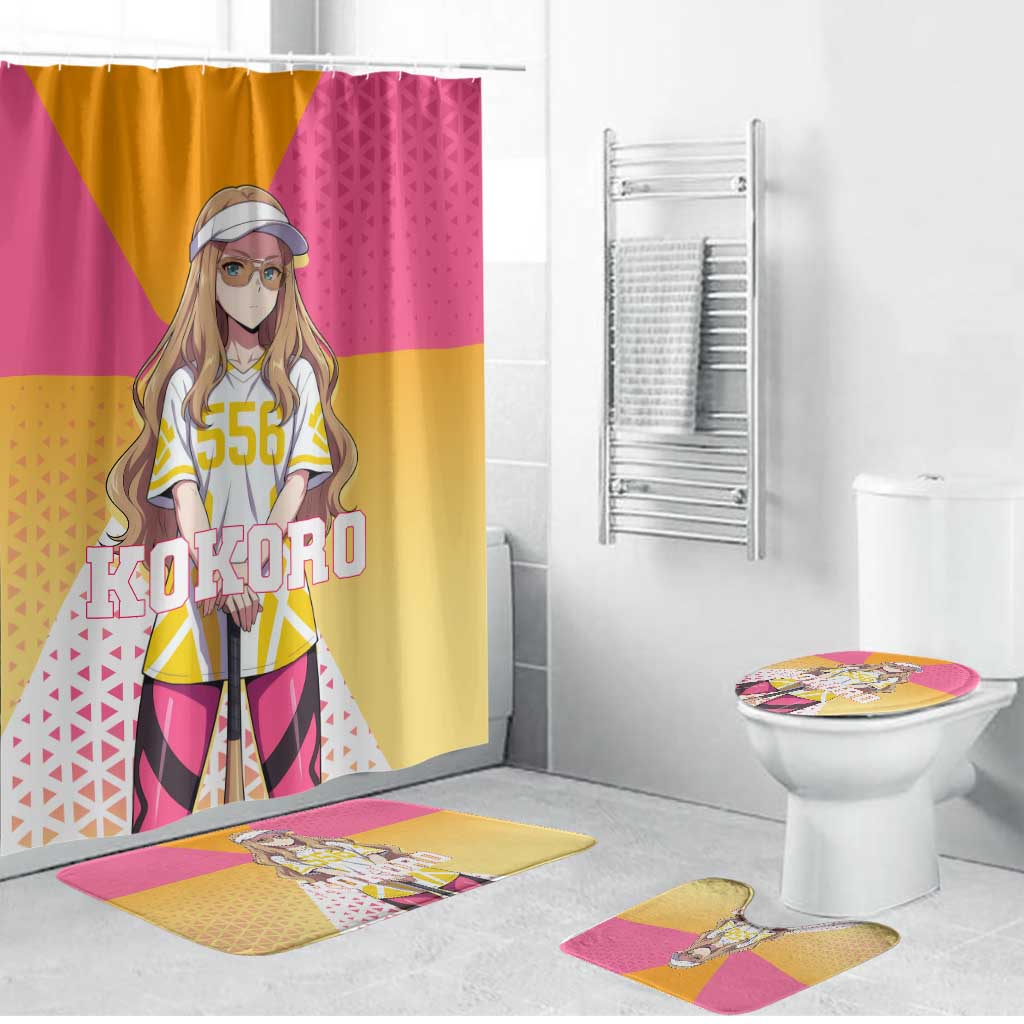 Kokoro Bathroom Set Sunset Gradient Baseball Anime Style