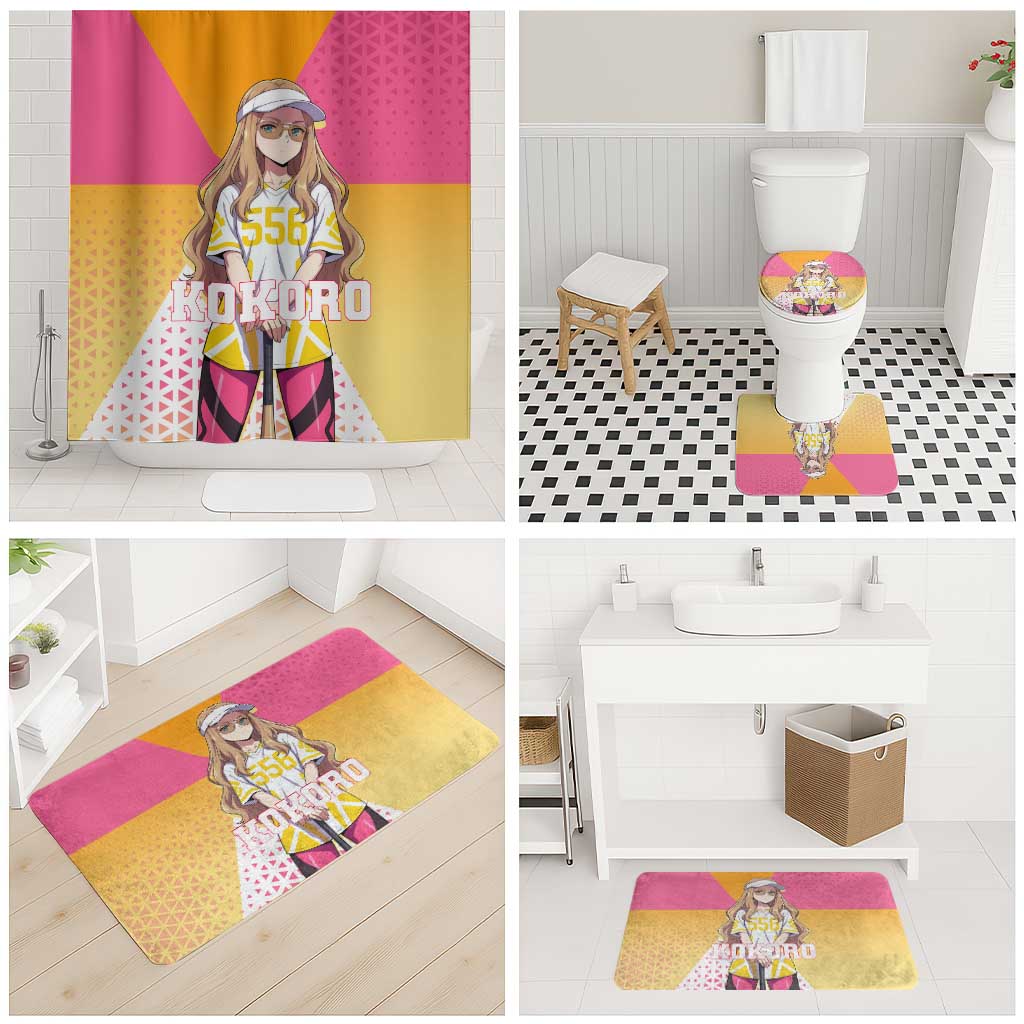 Kokoro Bathroom Set Sunset Gradient Baseball Anime Style