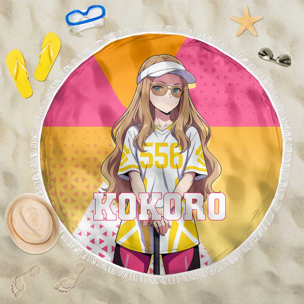 Kokoro Beach Blanket Sunset Gradient Baseball Anime Style