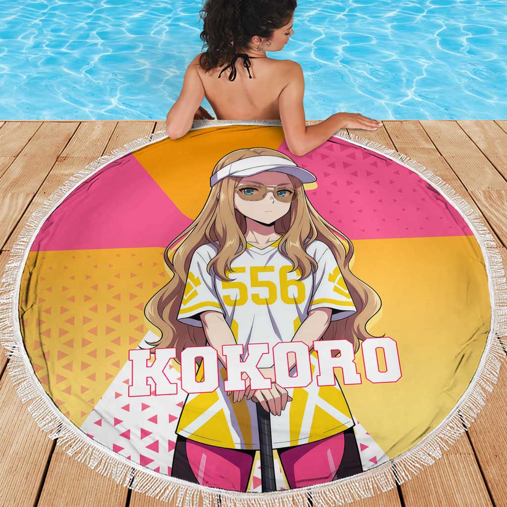 Kokoro Beach Blanket Sunset Gradient Baseball Anime Style