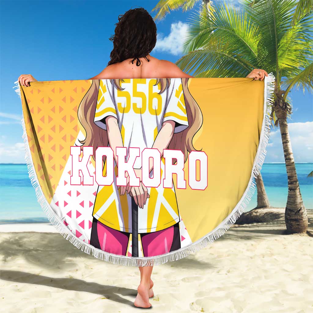 Kokoro Beach Blanket Sunset Gradient Baseball Anime Style