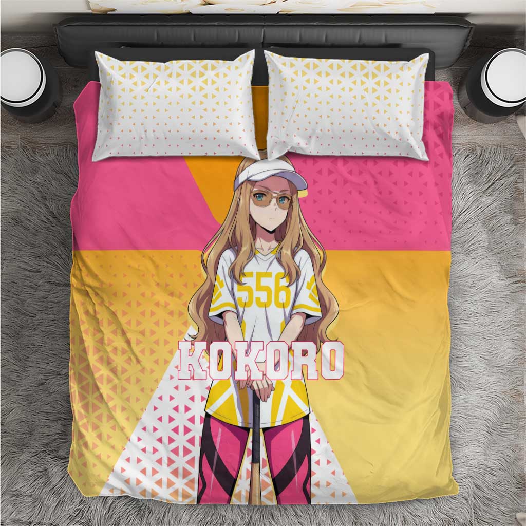 Kokoro Bedding Set Sunset Gradient Baseball Anime Style