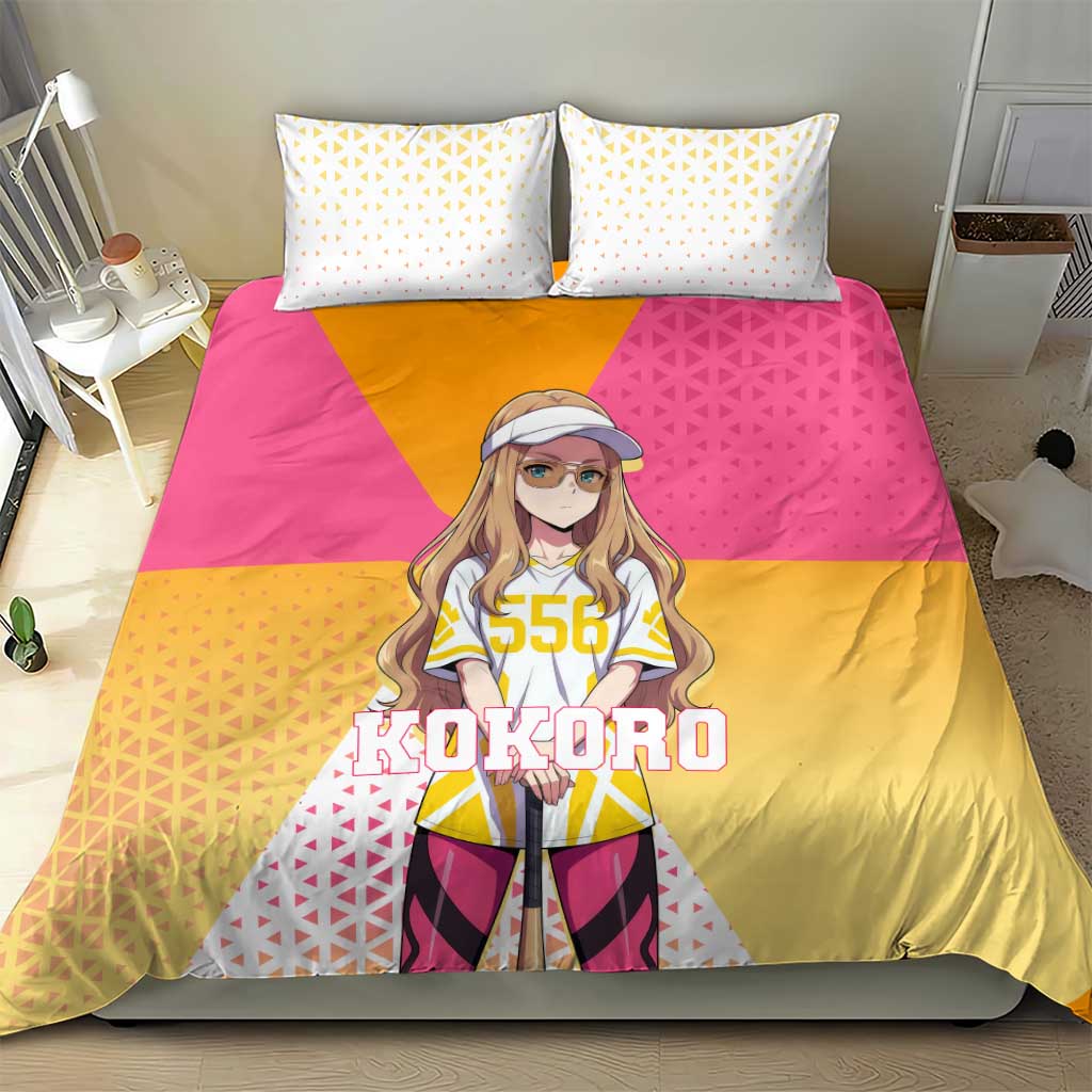Kokoro Bedding Set Sunset Gradient Baseball Anime Style