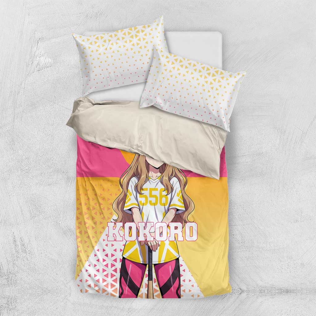 Kokoro Bedding Set Sunset Gradient Baseball Anime Style
