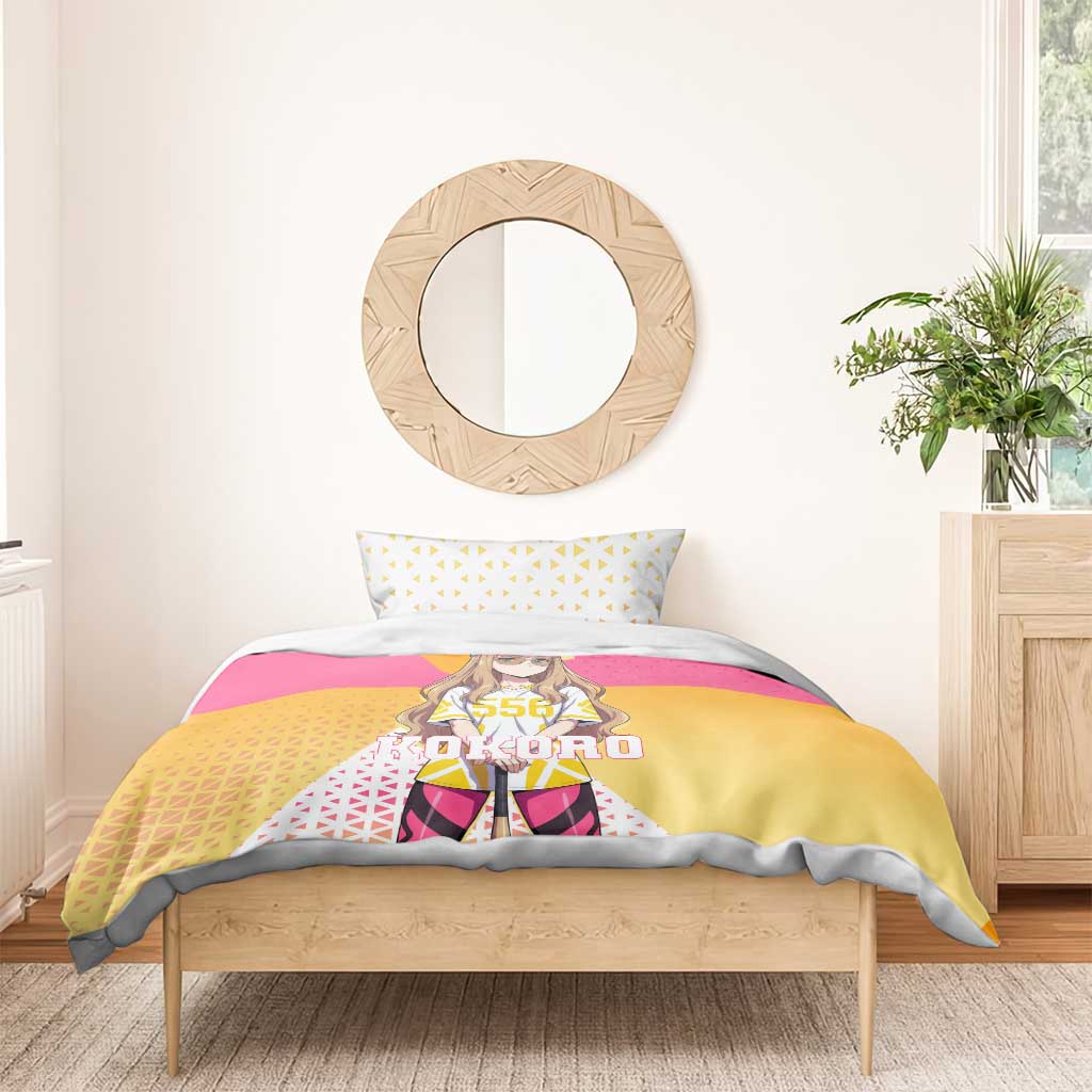 Kokoro Bedding Set Sunset Gradient Baseball Anime Style