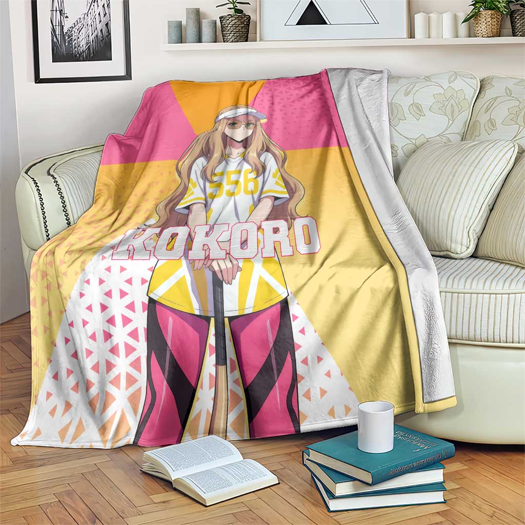 Kokoro Blanket Sunset Gradient Baseball Anime Style